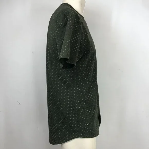 BYLT -  MEN'S MEDIUM -OLIVE SHORT SLEEVE CREW NECK COTTON BLEND TEE - Picture 4 of 7